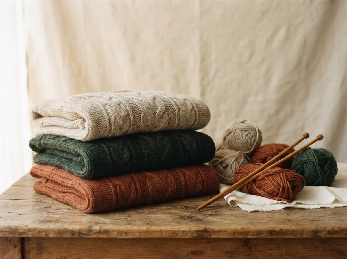 Editorial textile still life representing Woollens & hosiery in Ludhiana