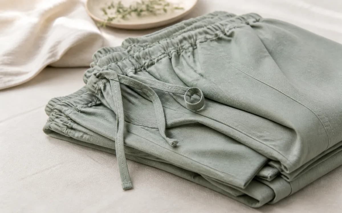 Editorial still life of ecru denim, representing denim & jeans sourcing in Ahmedabad, Gujarat