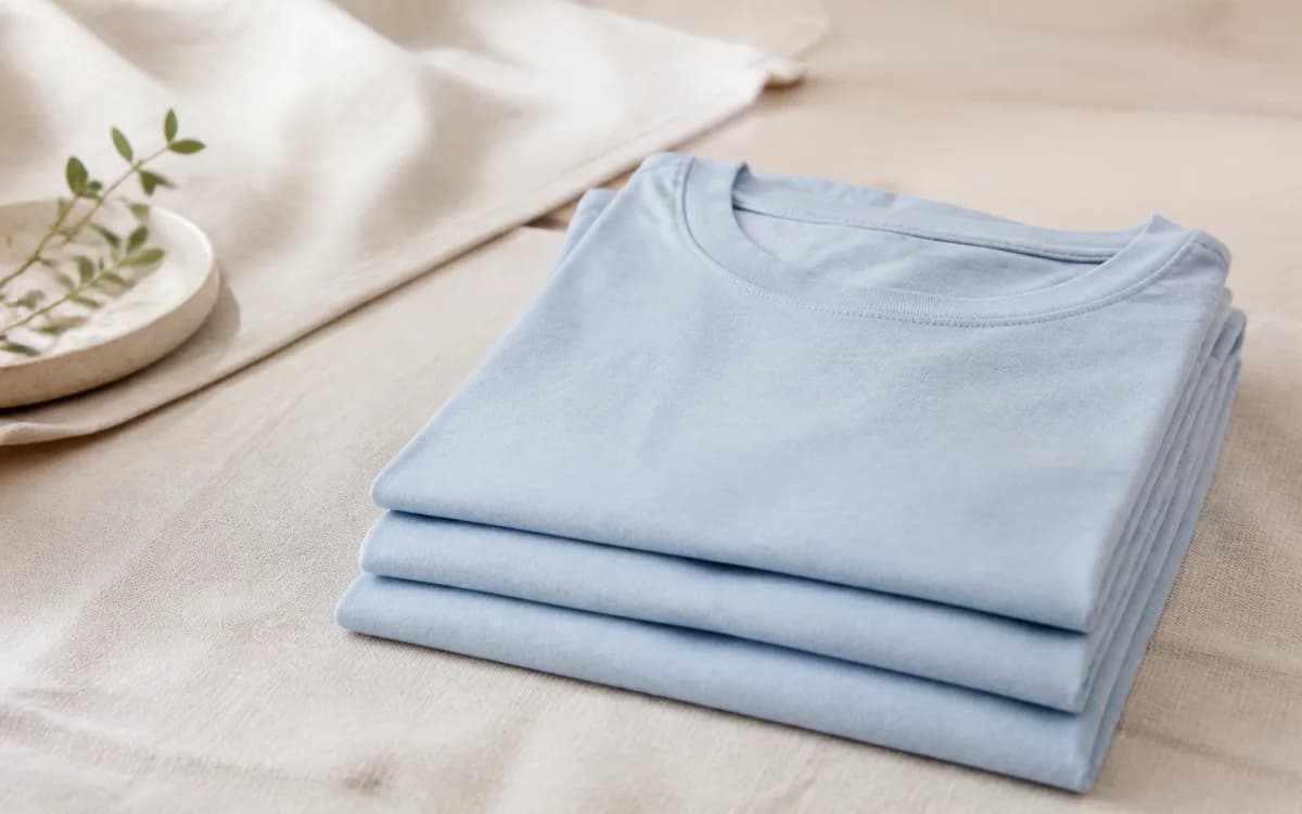 Editorial still life of sage loungewear, representing nightwear & loungewear sourcing in Jaipur, Rajasthan