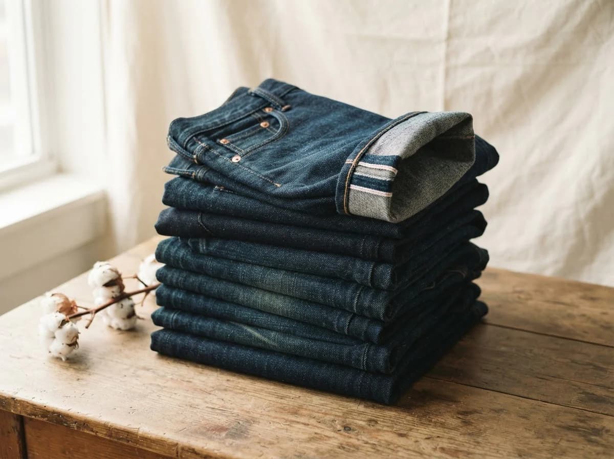 Editorial textile still life representing Denim & cotton in Ahmedabad